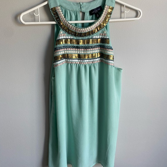 The Limited Tops - The Limited Mint Top with sequin detail size MED